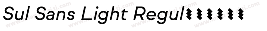 Sul Sans Light Regul字体转换